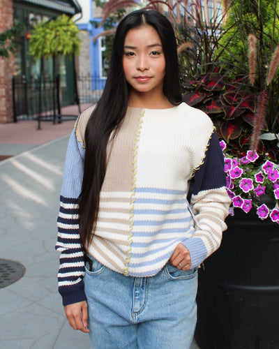 Contrast Stitch Sweater