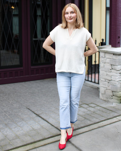 Sophia Microflare Cropped Jeans