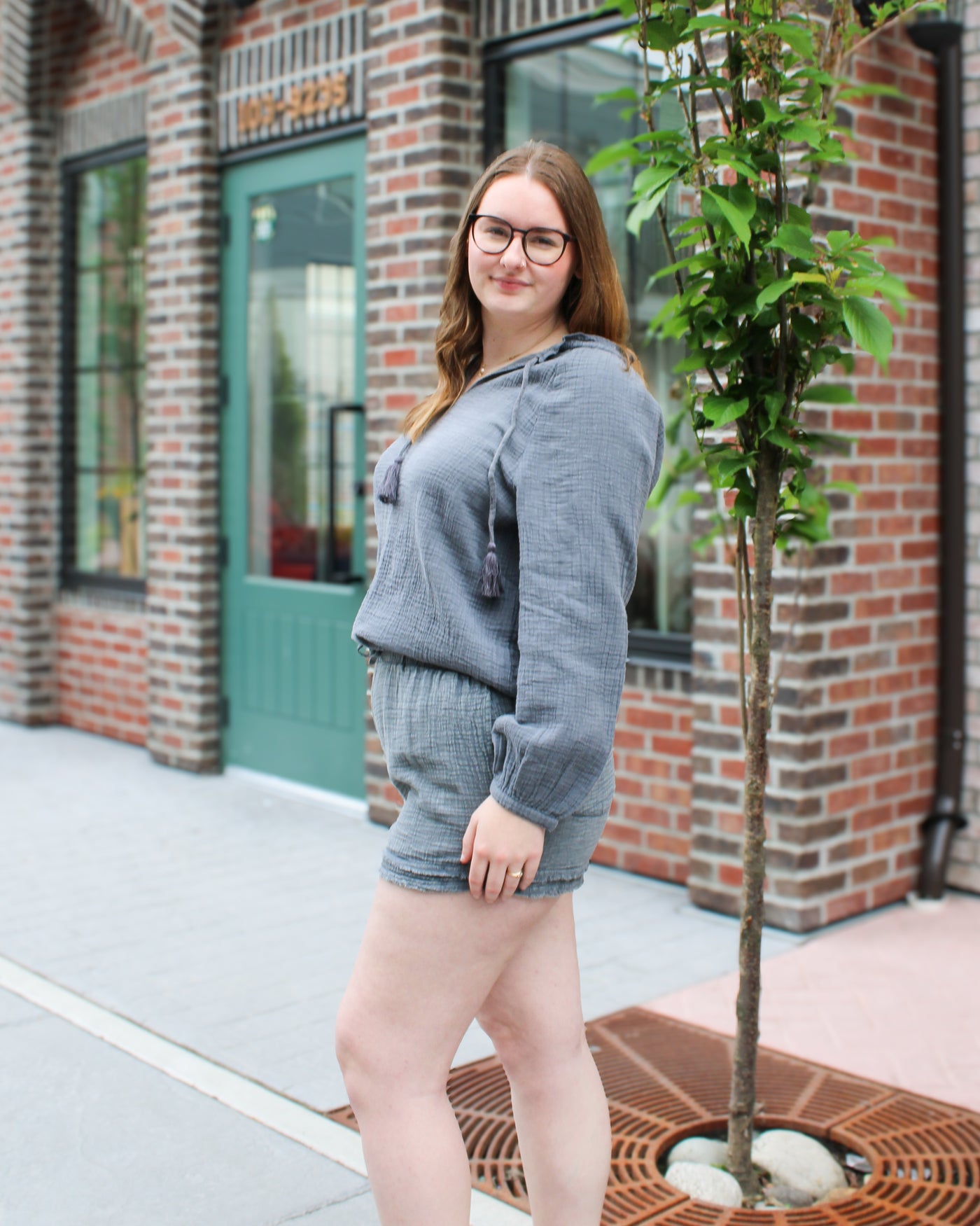Marla Pull On Drawstring Cotton Shorts
