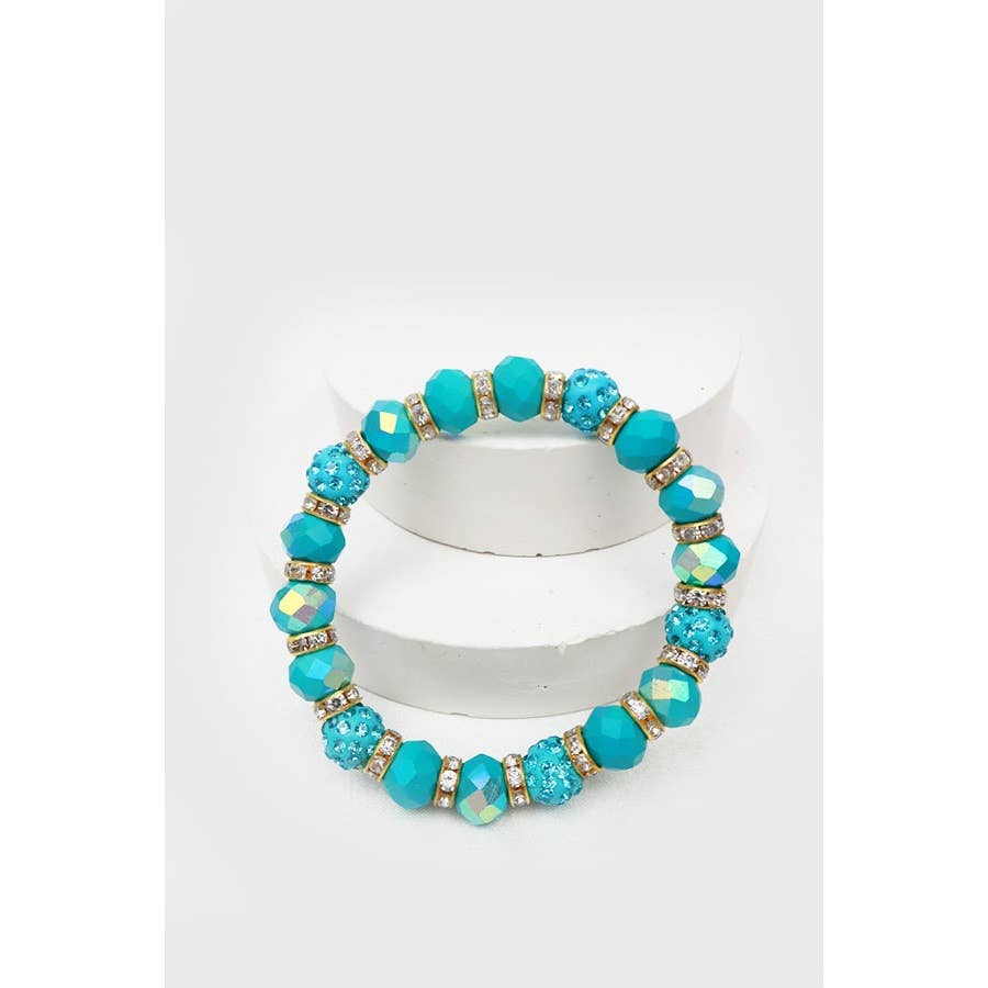 Glass Bead Stretch Bracelet