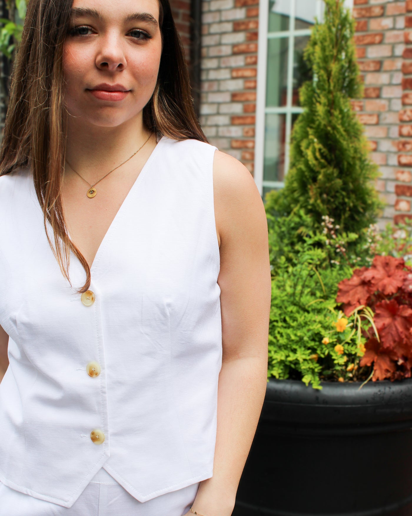 Horn Button Up Vest