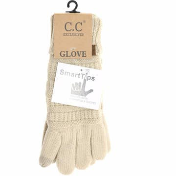 Knit Fuzzy Lined Smart Tip Gloves