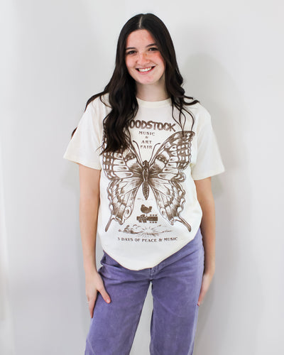 Woodstock Butterfly Graphic Tee