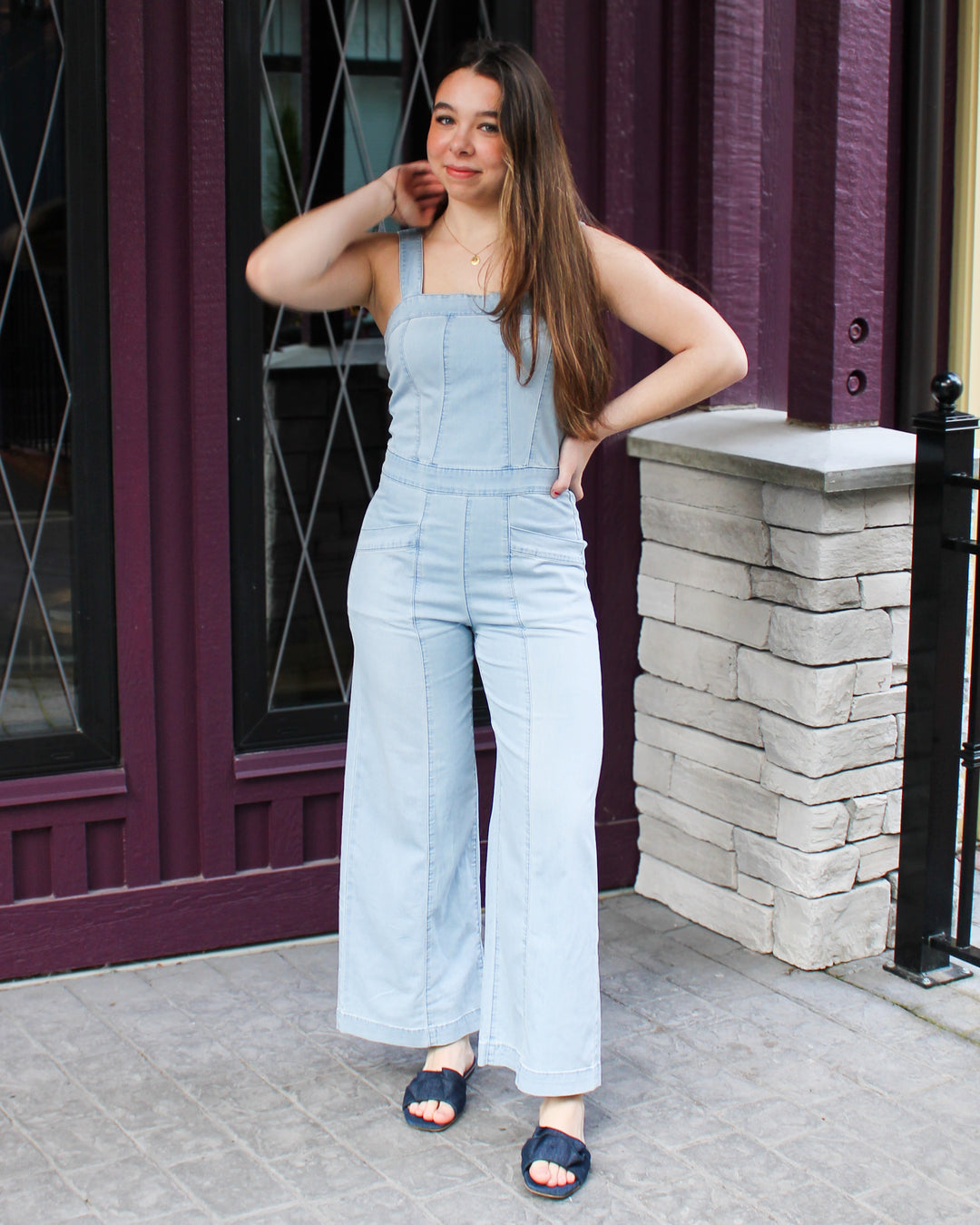 Blue Thread Denim Jumpsuit – Magnolia & Oak