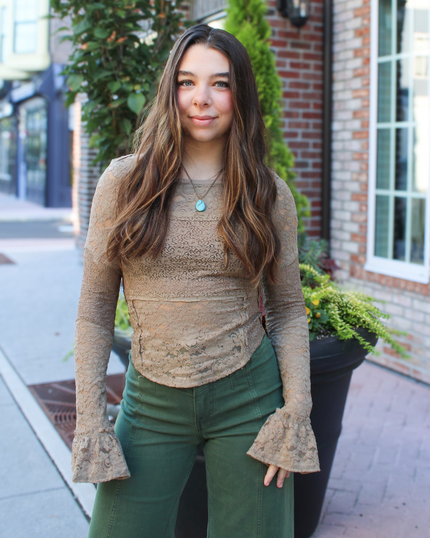 Lace Layering Long Sleeve Top
