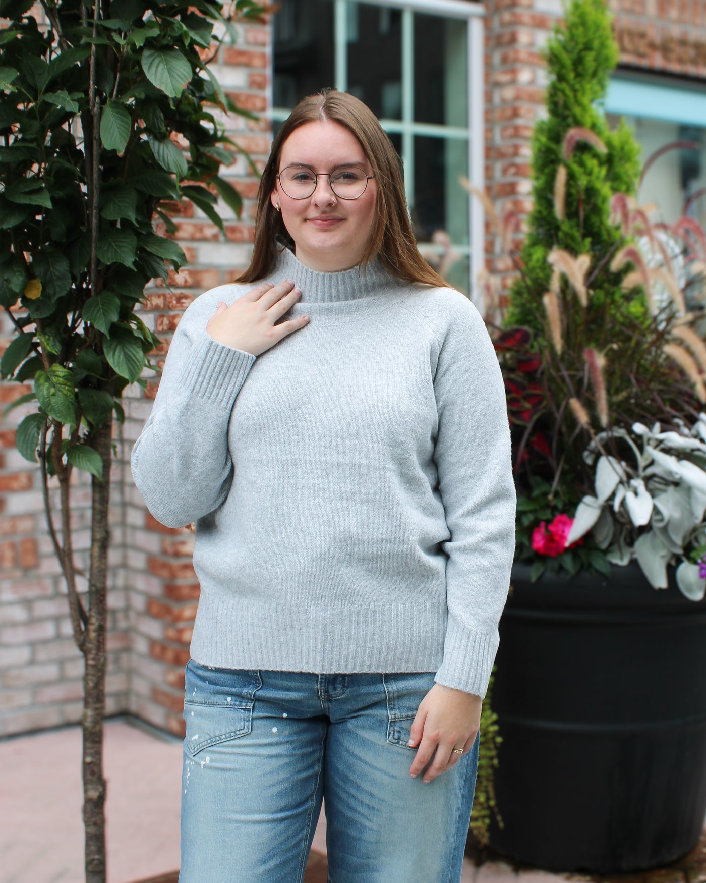 Anthousa Mock Neck Sweater