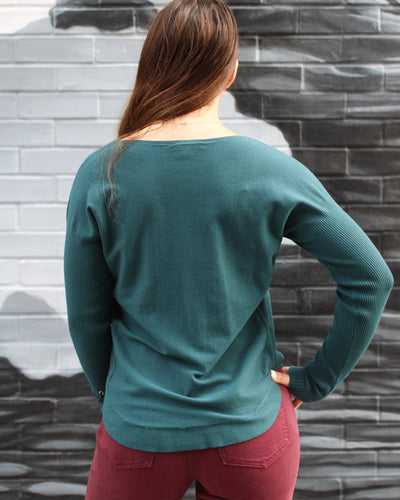 Lace Up Sleeve Sweater with Pockets