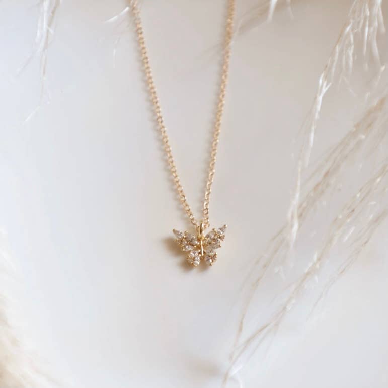 Butterfly Crystal Necklace