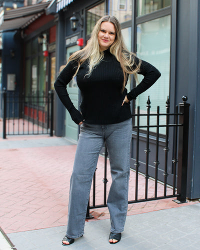 Yolanda Grey Wide Leg Jeans
