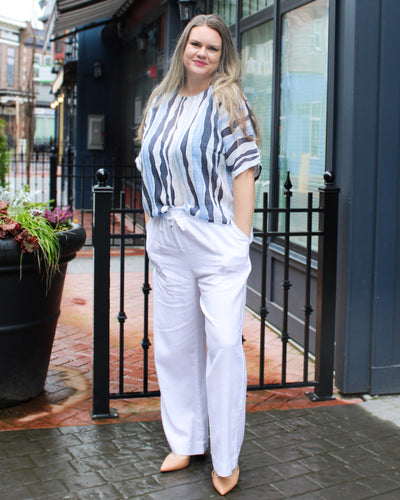 Printed Dolman Cotton Blouse