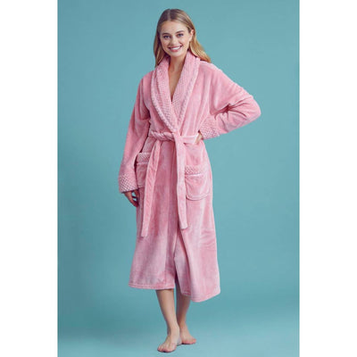 Plush Shawl Collar Bath Robe