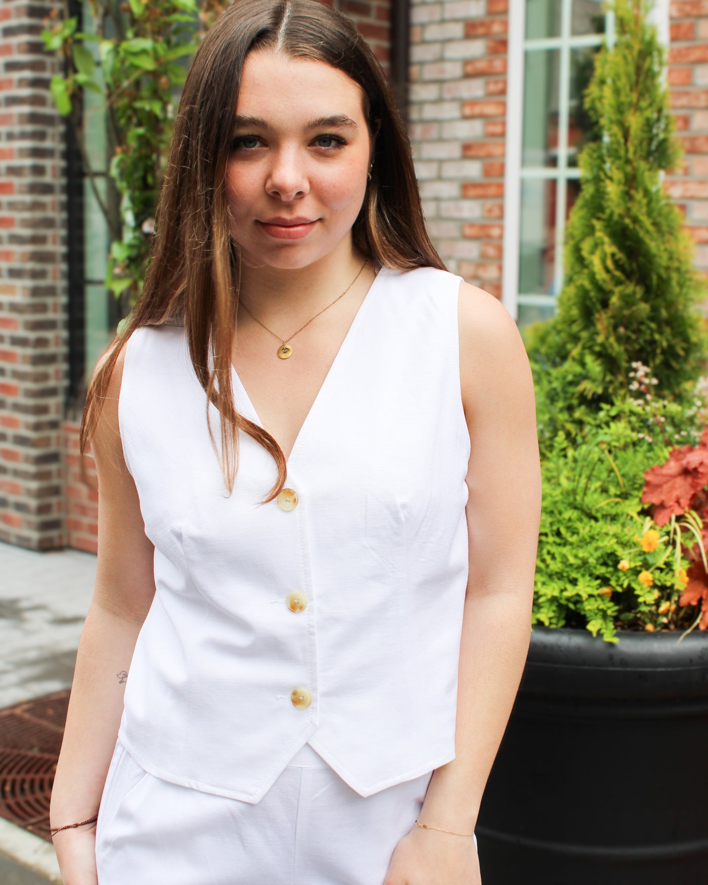 Horn Button Up Vest
