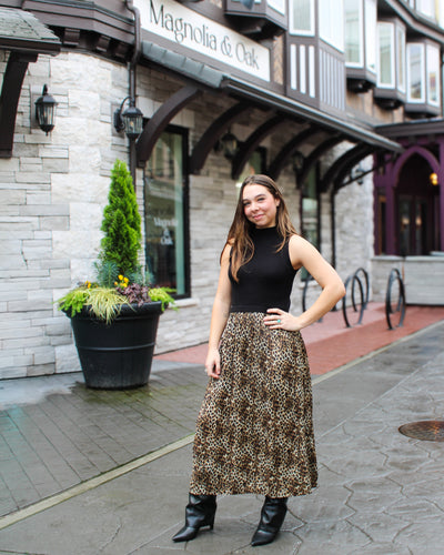 Sleeveless Mixed Media Maxi Dress