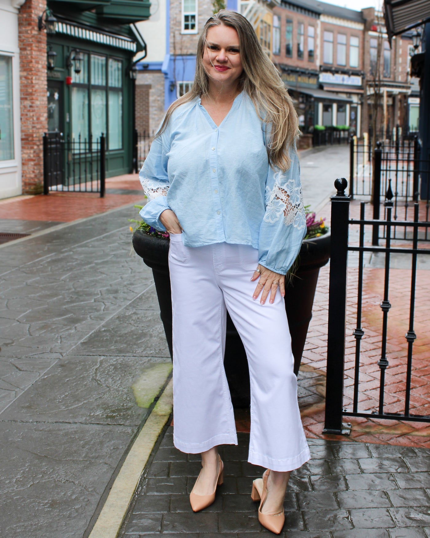 Raglan Chambray Blouse