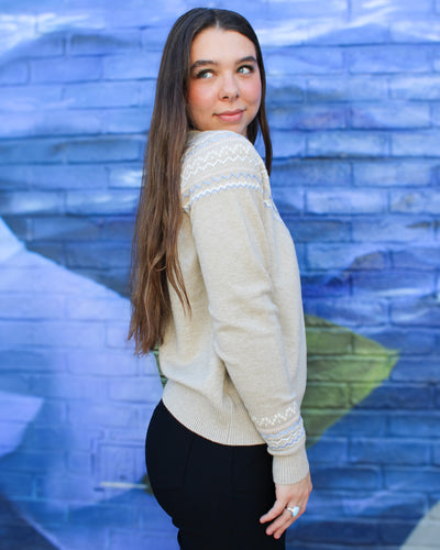 Raglan Jacquard Sweater