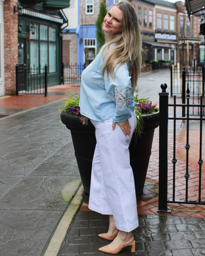 Raglan Chambray Blouse