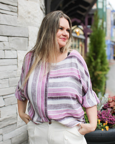 Boat Neck Dolman Blouse