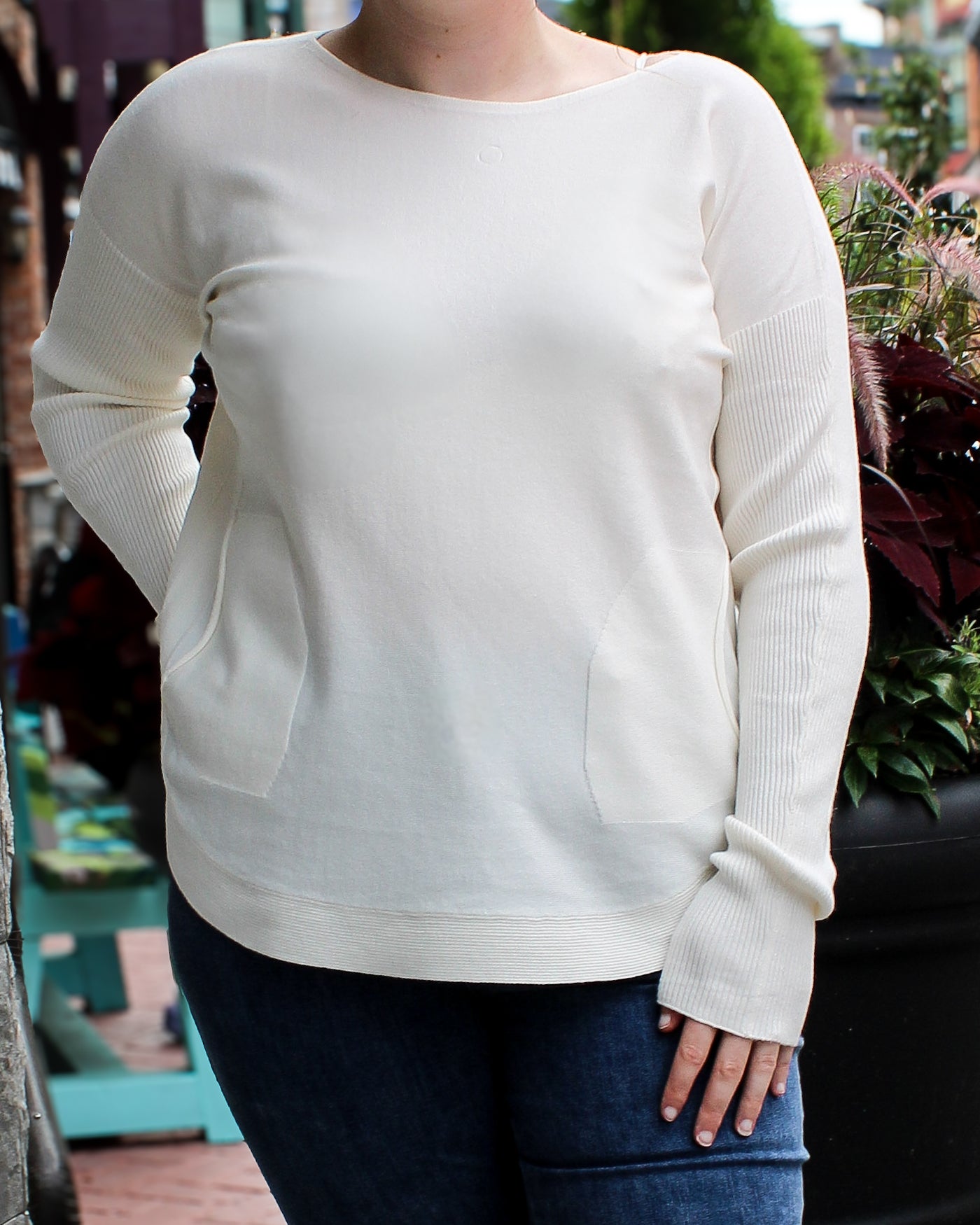 Sweater with Back Lacing Detail