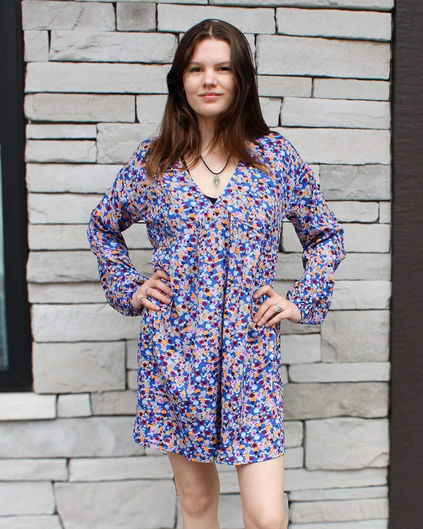 Rue V-neck floral dress