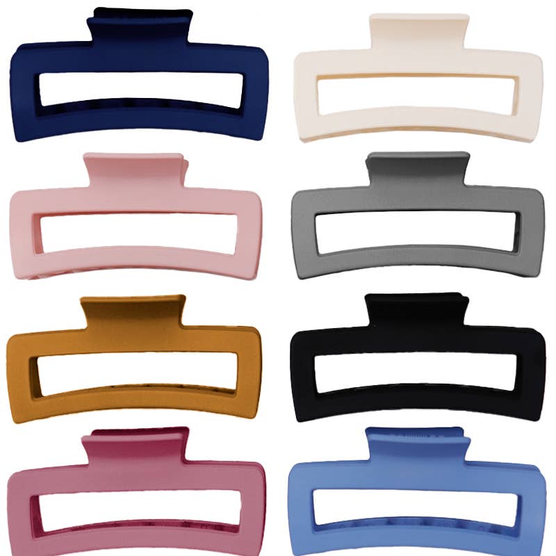 Wide Block Hollow Hair Claw
