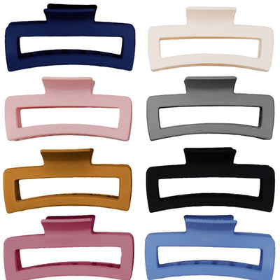 Wide Block Hollow Hair Claw