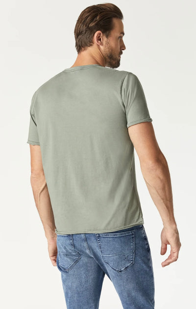 Raw Edge Crew Neck T Shirt