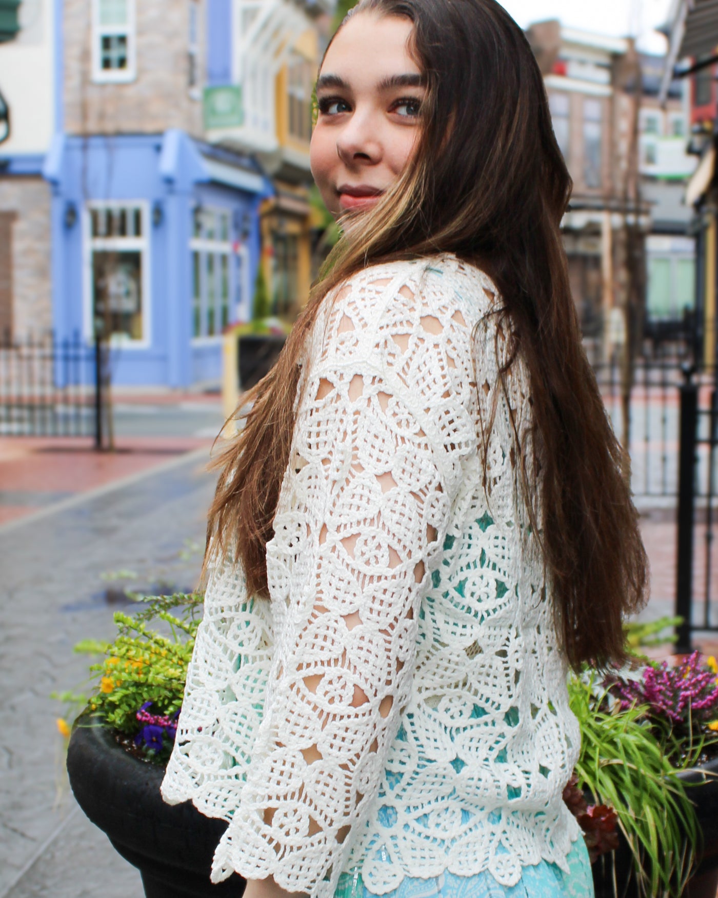 Crochet Boat Neck Top