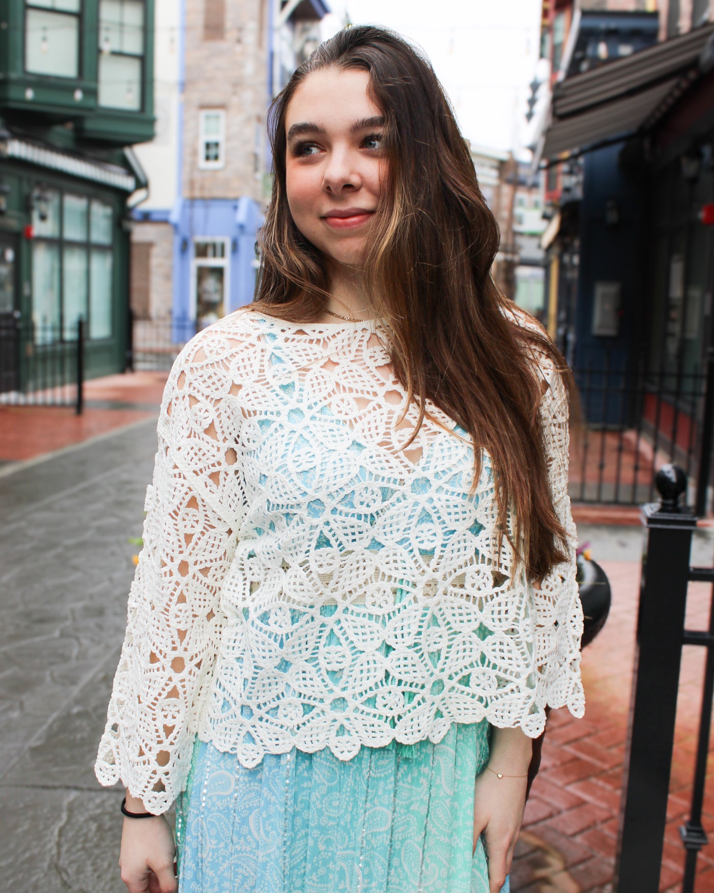 Crochet Boat Neck Top