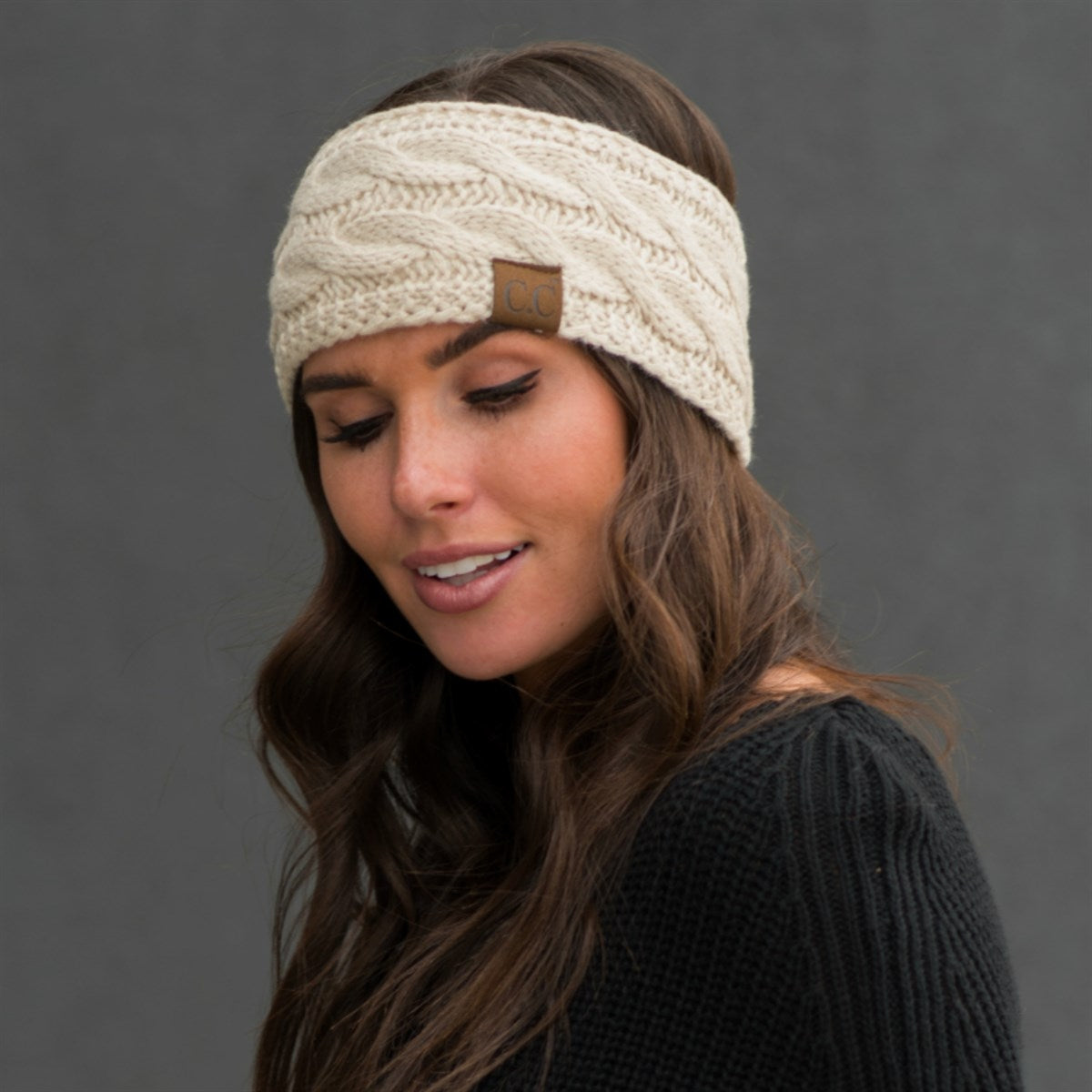 Cable Knit Fleece Lined Headwrap