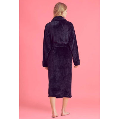 Plush Shawl Collar Bath Robe
