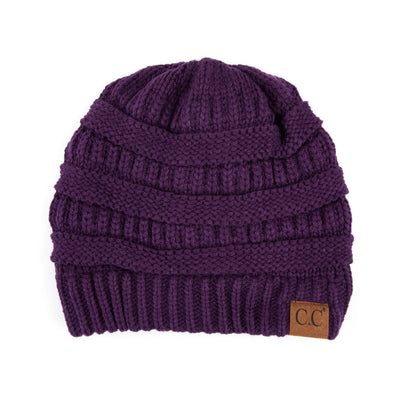 Fleece Lined CC Cable Knit Beanie