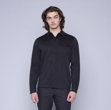 Knit Button-Up Shirt