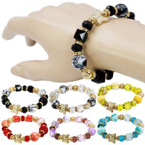 Glass Bead Stretch Bracelets
