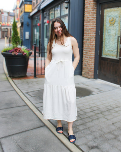 Mixed Media Midi Dress