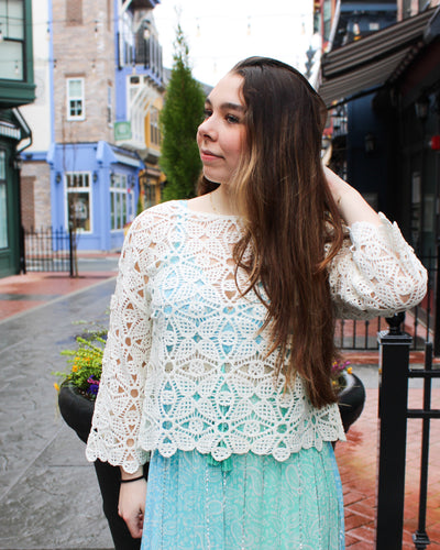 Crochet Boat Neck Top
