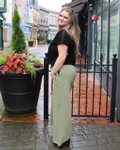 Teddy Ruched Waistband Pants