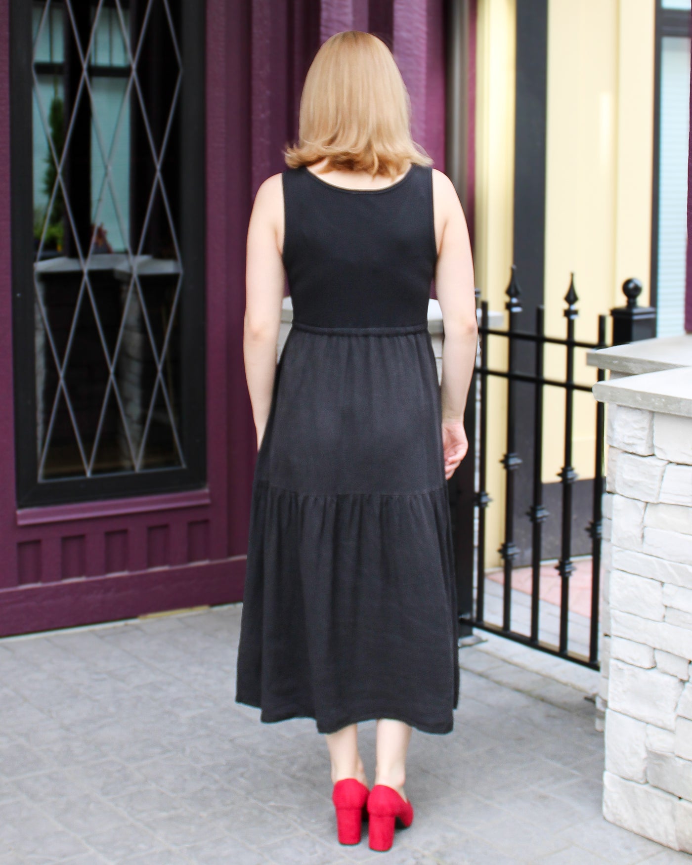 Mixed Media Midi Dress