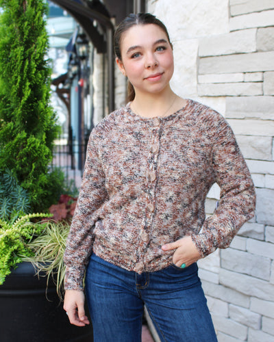 Almond Latte Button Front Cardigan