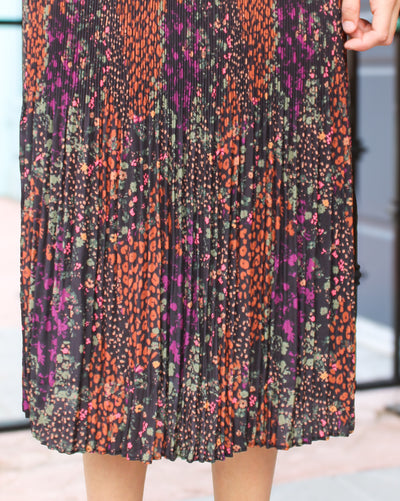Plumwine Plisse Skirt