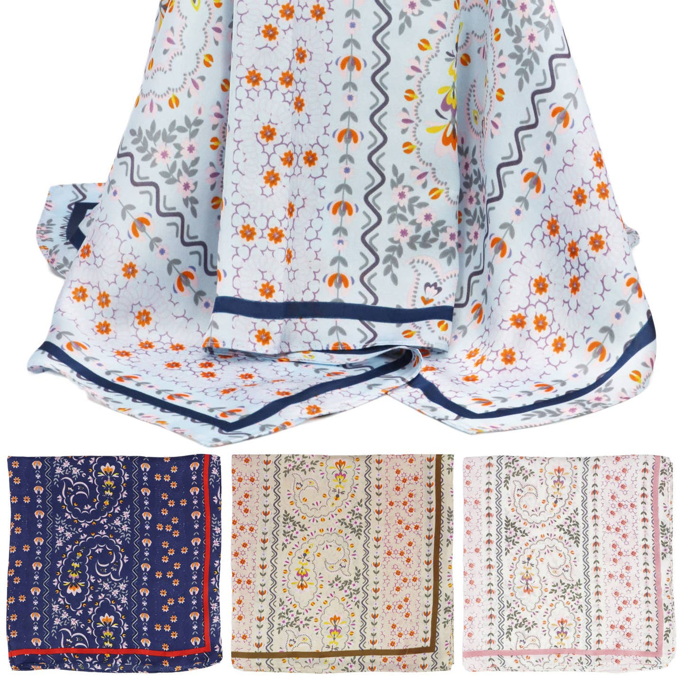 Decorative Faux Silk Scarf
