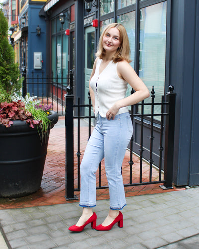 Sophia Microflare Cropped Jeans