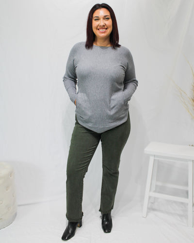 Asymmetrical Hem Bootcut Pant