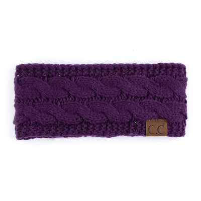 Cable Knit Fleece Lined Headwrap