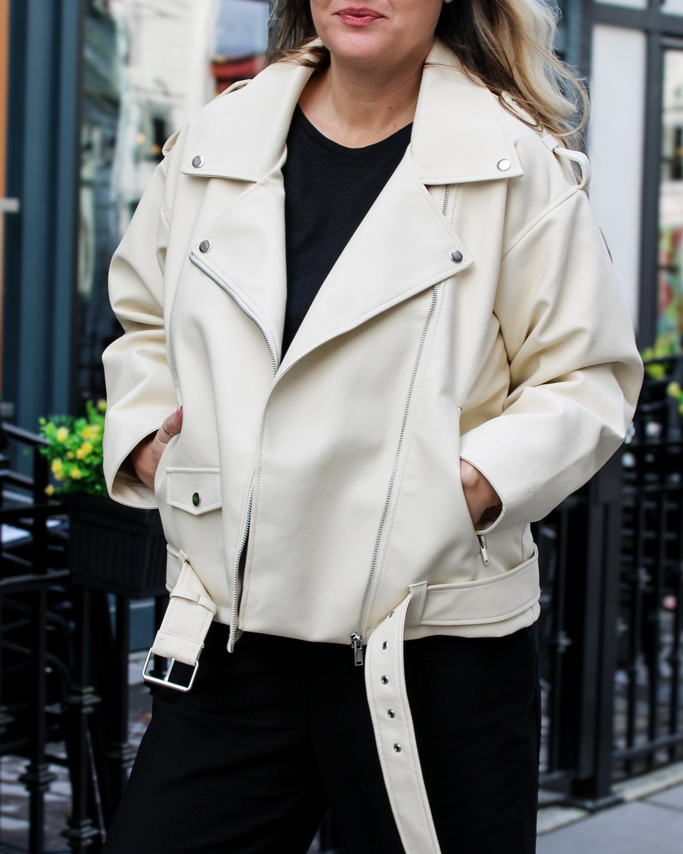 Paulina Oversized Biker Jacket