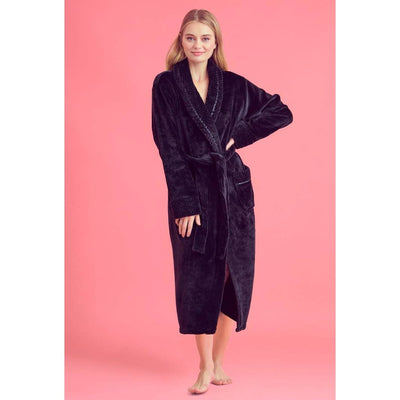 Plush Shawl Collar Bath Robe