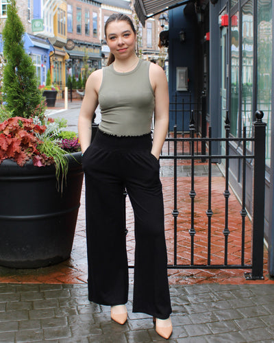 Teddy Ruched Waistband Pants