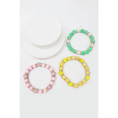 Glass Bead Stretch Bracelet