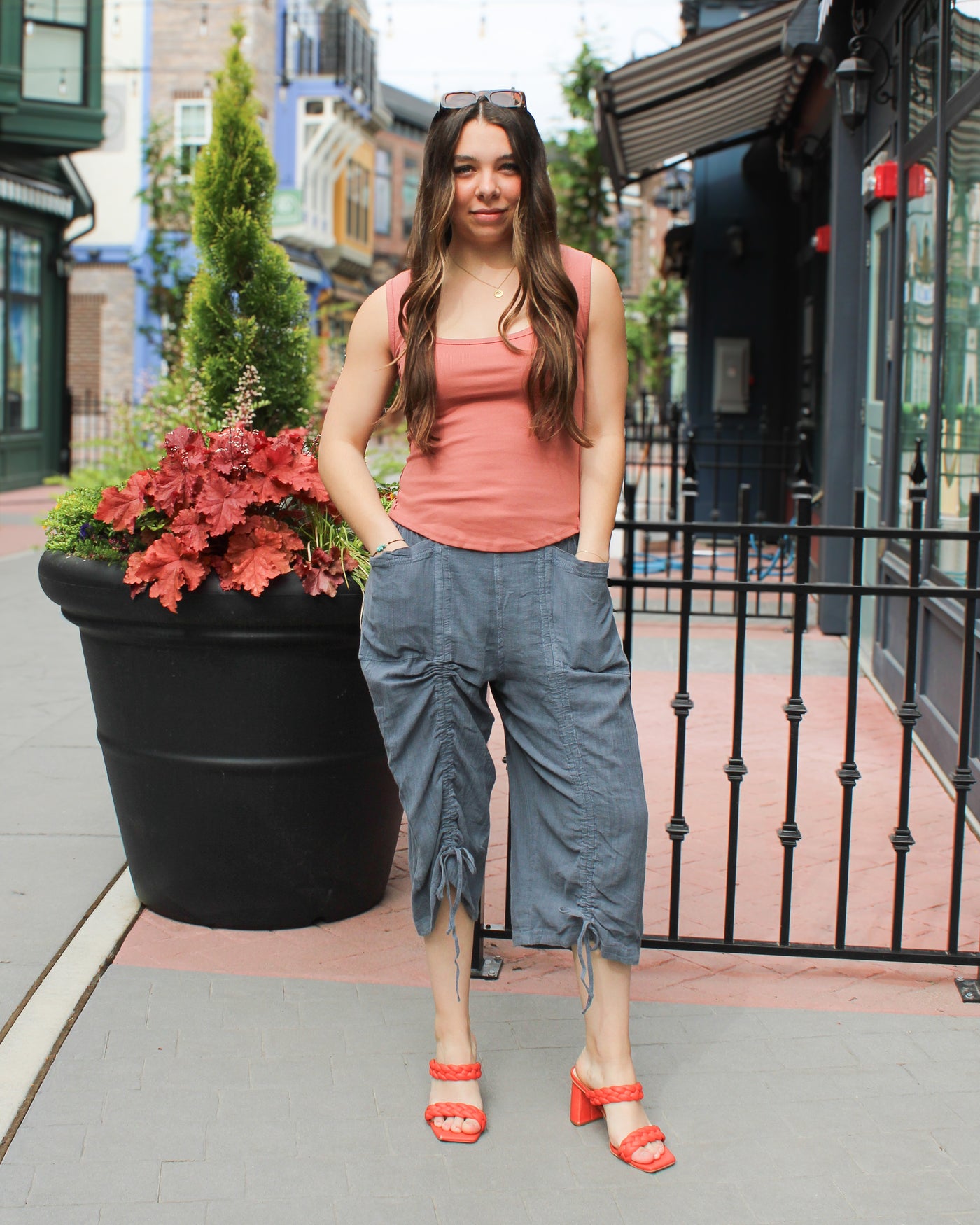 Gianna Ruched Gaucho Pants