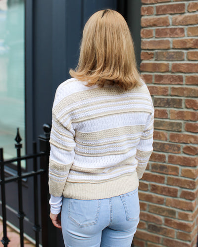 Scoop Neck Stripe Sweater