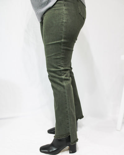 Asymmetrical Hem Bootcut Pant
